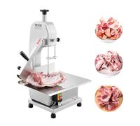 VEVOR Scie à Os de Boucher Électrique Commerciale Scie à Ruban pour Os 650 W Comptoir - Workbeach 31,5 x 46 cm Épaisseur de coupe maximale 11,9 cm Coupe de viande congelée Côtes de porc