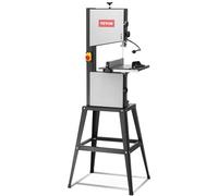 VEVOR Scie à Ruban d'Établi avec Support, 245 mm, 2 Vitesses 506/920 tr/min, 370 W, Hauteur Coupe 160 mm, Longueur de Lame Scie 1832 mm, Guide, Jauge à Onglet, pour Travail Bois, Aluminium, Plastique