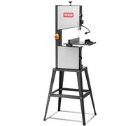 VEVOR Scie à Ruban d'Établi avec Support, 245 mm, 2 Vitesses 506/920 tr/min, 370 W, Hauteur Coupe 160 mm, Longueur de Lame Scie 1832 mm, Guide, Jauge à Onglet, pour Travail Bois, Aluminium, Plastique