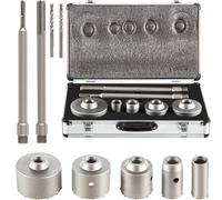 VEVOR Jeu de couronnes de forage Scie cloche SDS plus Adaptateur Béton Mur Foret pour boîtes 30-100mm