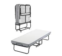 VEVOR Lit d'Appoint Pliant 79 x 190 cm, Taille Jumeau, avec Cadre en Métal Robuste et Matelas en Mousse à Mémoire de Forme de 10 cm d’Épaisseur, Portable, pour Adultes, Invités, Maison, Camping