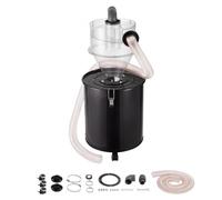 VEVOR Séparateur de poussière cyclonique avec réservoir en métal 50 L, collecteur dépoussiéreur cyclonique en ABS, avec adaptateur 50 mm, tuyau 2 m, pour aspirateurs à poudre d'atelier humides/secs