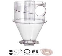 VEVOR Séparateur de poussière cyclonique, filtre cyclonique ABS pour dépoussiéreur 101,6 mm, avec adaptateur 50 mm, tuyau 2 m, pour aspirateurs atelier humide/sec, convient aux réservoirs 18,9-37,85 L