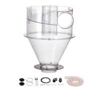 VEVOR Séparateur de poussière cyclonique ABS 101,6 mm, adapt. 50 mm, tuyau 2 m, pour aspirateurs
