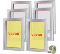 VEVOR Sérigraphie Cadre 25,4x35,6cm Lot De 6 En Aluminium La maille En Nylon Haute Tension Argent