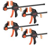 VEVOR Serre-joint - Lot de 4 - Libération Rapide 6 et 12 pouces 154 lb Acier au Carbone Orange et Noir Orange et noir