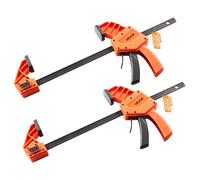 VEVOR Serre-Joints à Libération Rapide 2PCs Ouverture de la Mâchoire 30,48 cm, Pince Écarteur à Une Main Capacité Max. 154 kg, Pince en F en Plastique et Acier au Carbone, pour Menuisier Métallurgie