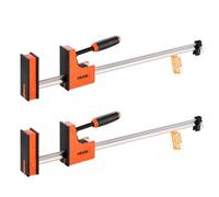 VEVOR Serre-Joints Parallèles 2PCs Ouverture de la Mâchoire 91,4 cm, Pince Écarteur en F avec Limite de Charge de 680 kg, Pression Uniforme, en Plastique et Acier au Carbone, Menuisier Métallurgie