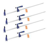 VEVOR Serre-Joints Verrouillable 4PCs Ouverture de la Mâchoire 91,4 cm, Pince Écarteur en F Capacité Max. 272 kg, Profondeur 6,35 cm, en Fonte et Acier au Carbone, Facile à Utiliser, pour Menuisier