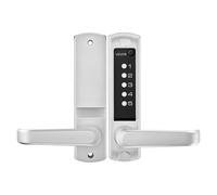 VEVOR Serrure à Code Mécanique 5 Chiffres, Serrure de Porte d'Entrée sans lavier Combinaison, pour Maison Portails de Jardin Intérieur Extérieur, avec Poignée, Verrouillage Automatique, Argent