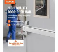 VEVOR Serrure Anti-Panique Universelle pour Porte de Sortie 71-104 cm de Largeur Dispositif Anti-Panique pour Issue de Secours Barre 1 Carré Évacuation Rapide pour Centres Commerciaux Hôpitaux Hôtels
