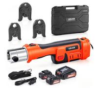 VEVOR Sertisseuse sur Batterie 18 V Pince à Sertir Électrique pour Tubes en Acier Inox, avec Mâchoires Sertissage V15 V22 V28, 2 Batteries 4 Ah, Chargeur, Mallette de Transport, Force Nominale 32 kN