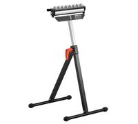 VEVOR Servante à Rouleaux Capacité de Charge 136 kg Support à Rouleau Pliable Hauteur Réglable 680-1079,5 mm avec Tête à Rouleau Multidirectionnelle, pour Support Sortie Scie à Table pour Travail Bois