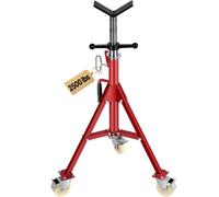 VEVOR Servante de Tubes à Tête en V sur Roulettes Servante Tuyauteur Charge 1134 kg Servante Tuyaux Structure en Acier Ajustable 71 - 131 cm Pieds Repliables Supporter Tuyaux 0,32 - 30,48 cm Tuyauteri