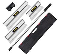 VEVOR Set de spatules décoratives 25 cm / 40 cm/ 60 cm Spatule large, 0,89 - 2 m de longueur de lame Spatule de surface pour construction à sec, 0,5 mm d'épaisseur de lame Spatule de façade en acier i