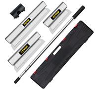 VEVOR Set de spatules décoratives 25 cm / 60 cm/ 80 cm Spatule large, 0,89 - 2 m de longueur de lame Spatule de surface pour construction à sec, 0,5 mm d'épaisseur de lame Spatule de façade en acier i