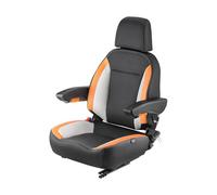 VEVOR Siège de Chariot Élévateur Universel, 52x59x82 cm, Siège de Tracteur avec Dossier Réglable, Accoudoir, Appui-tête, Ceinture de Sécurité, Micro-interrupteur, pour Chargeur, Tondeuse à Gazon