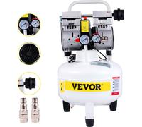 VEVOR Silent Compresseur silencieux 25L Compresseur d'air 1HP/750W Compresseur silencieux sans huile 115PSI + 1,2m de câble Volume silencieux ≤ 58dB Compresseur d'air 1440tr/min Idéal pour atelier pne