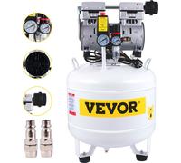 VEVOR Silent Compresseur silencieux 40L Compresseur d'air 1HP/750W Compresseur silencieux sans huile 8Bar/115PSI Compresseur d'air 1440U/min Compresseur silencieux 165L/min Compresseur d'air pour atel