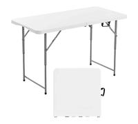 VEVOR SN-F122-1 - Blanc - 122 cm - Hauteur réglable 48/61/74 cm - Capacité 100 kg
