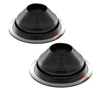 VEVOR Solin de Toit pour Tuyaux 150-280 mm Étanchéité Toiture Flexible EDPM, Lot de 2, Base Ronde en Métal, Haute Température -55℃-100℃, pour Cheminée, Poêle à Bois, Tuyaux d'Aération Extérieur, Noir