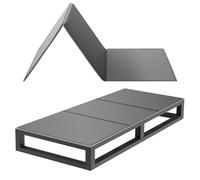 VEVOR Sommier à Lattes Pliable, 190,5x96 cm, Planche de Lit Bunkie sous Matelas, Sangles Auto-agrippantes, Âme en PP, Housse en Tissu Oxford 600D, Anti-affaissement pour Lits Superposés Twin Size