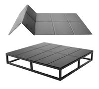 VEVOR Sommier à Lattes Pliable, 213x184 cm, Planche de Lit Bunkie sous Matelas, Sangles Auto-agrippantes, Âme en PP, Housse en Tissu Oxford 600D, Anti-affaissement pour Canapés-Lits Cal King Size