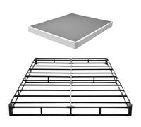 VEVOR Sommier Tapissier, Cadre de Lit 2010x1515x130 mm, Sommier à Lattes avec Revêtement en Tissu Lavable, pour Lit Double Queen Size, Structure en Métal, Capacité de Charge Max. de 1587,57 kg