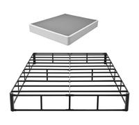 VEVOR Sommier Tapissier, Cadre de Lit 2010x1515x230 mm, Sommier à Lattes avec Revêtement en Tissu Lavable, Structure en Métal, pour Lit Double Queen Size, Capacité de Charge Max. de 1587,57 kg