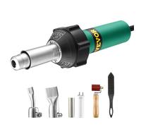 VEVOR Soudeur Plastique Air Chaud, 1600 W, Pistolet Thermique PVC 50°C - 600°C, Kit Soudage de Toiture Plastique avec 2 Buses Plates, Rouleau de Joint, Noyau Chauffant, Brosse, pour Film PP PE PVC
