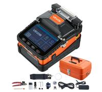 VEVOR Soudeuse Fibre Optique 6 Moteurs Épisseuse Fusion avec Épissage 8 s compatible SM MM DS NZDS, Alignement Cœur, Chauffage 18 s, 5200 mAh, Écran Tactile 5 pouces, Porte-fibre 3-en-1, Bluetooth