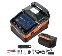VEVOR Soudeuse Fibre Optique 6 Moteurs Épisseuse Fusion avec Épissage 8 s | Compatible SM MM DS NZDS, Alignement Cœur, Chauffage 18 s, 5200 mAh, Écran LCD 5 pouces, Porte-fibre 3-en-1, APP Bluetooth