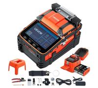 VEVOR Soudeuse Fibre Optique 6 Moteurs Épisseuse Fusion Épissage Rapide 5 s compatible SM MM DS NZDS, Alignement sur Cœur, Chauffage 15 s, 7800 mAh, Écran Tactile 5 pouces, Porte-fibre 3-en-1, OPM/VFL
