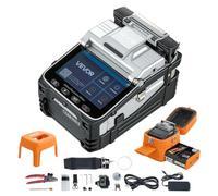 VEVOR Soudeuse Fibre Optique 6 Moteurs Épisseuse Fusion Épissage Rapide 6 s | Compatible SM MM DS NZDS, Alignement Cœur, Chauffage 15 s, 7800 mAh, Écran Tactile 5 pouces, Porte-fibre 3-en-1, Bluetooth