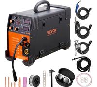 VEVOR Soudeuse MIG/MMA/TIG 3 en 1 50-160A Soudage au fil fourré (0,6 mm & 0,8 mm & 1 mm) Technologie IGBT 2,2-12m/min Vitesse du fil 5,6 kVA Puissance nominale d'entrée IP21S Degré de protection