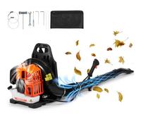 VEVOR Souffleur de feuilles à essence, 52 CC, souffleur de neige à dos 2 temps, avec réservoir de carburant 1,37 L, volume d'air 480 CFM pour entretien de pelouse, nettoyage de feuilles, déneigement