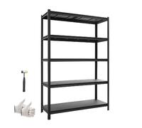 VEVOR Étagère de Rangement, 5 Niveaux Réglables, Étagère Charge Lourde Modulable 1230x465x1813 mm, Capacité Charge Totale 1134 kg, Rayonnage Métallique pour Entrepôt, Garage, Atelier, Cave et Cuisine