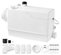 VEVOR, station de pompage pour eaux usées de 800 W, débit de 12000 L/h, hauteur de refoulement de 10 mètres, avec 4 entrées, station de pompage pour eaux usées de couleur blanche, adaptée aux caves, a