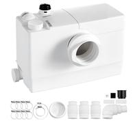 VEVOR, station de pompage pour eaux usées de 800 W, débit de 12000 L/h, hauteur de refoulement de 10 mètres, avec 4 entrées, station de pompage blanche pour eaux usées, adaptée aux caves, aux toilette