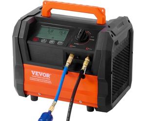 VEVOR Station de Récupération Fluides Frigorigènes 1 HP, Machine de Récupération de Réfrigérant Portable, Double Cylindre, Moteur sans Balais de 3000 tr/min, pour Auto, Climatisation, CVC Domestique