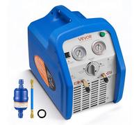 VEVOR Station de Récupération Fluides Frigorigènes 1 HP, Récupérateur de Fluide Frigorigène Double Cylindre, pour Réfrigérant Liquide Vapeur CVC Climatisation Auto, Groupe de Récupération Portable