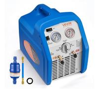 VEVOR Station de Récupération Fluides Frigorigènes 3/4 HP, Récupérateur de Fluide Frigorigène Monocylindre, pour Réfrigérant Liquide Vapeur CVC Climatisation Auto, Groupe de Récupération Portable