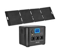 VEVOR Station Électrique Portable 1200 W Générateur Solaire Portable Panneau Solaire 200 W Batterie Secours LiFePO4 806 Wh pour Urgence Domestique, Camping, Voyage Camping-car, avec 9 Ports de Sortie