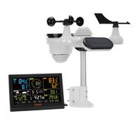 VEVOR Station Météo Intérieur Extérieur Sans Fil 7 en 1 Grand Écran Couleur 19cm (7,5 po) Station Météo Numérique Donnée Prévisionnelle Alarme Alerte pour Température Humidité Vitesse Direction Vent P