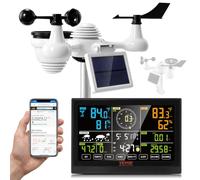 VEVOR Station météo WiFi 7-en-1 — sans fil solaire intérieur/extérieur écran couleur 7,5 po
