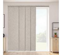 VEVOR Store à Panneaux Occultants Verticaux sur Rail Extensible 116-218 cm Largeur, Panneau Japonais Ajustable jusqu'à 243 cm de Hauteur, pour Porte Coulissante, Séparation de Pièce, Fenêtres, Marron