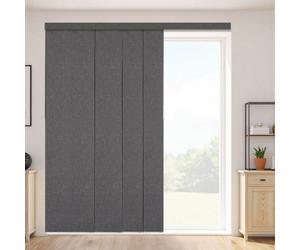 VEVOR Store à Panneaux Occultants Verticaux sur Rail Extensible 116-218 cm Largeur, Panneau Japonais Ajustable jusqu'à 243 cm de Hauteur, pour Porte Coulissante, Séparation de Pièce, Fenêtres, Gris