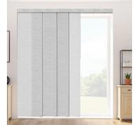 VEVOR Store à Panneaux sur Rail Extensible 116-218 cm de Largeur, Panneau Japonais Vertical Ajustable jusqu'à 243 cm de Hauteur, pour Portes Coulissantes, Séparation de Pièce, Fenêtres, Gris