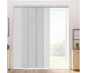 VEVOR Store à Panneaux sur Rail Extensible 116-218 cm de Largeur, Panneau Japonais Vertical Ajustable jusqu'à 243 cm de Hauteur, pour Portes Coulissantes, Séparation de Pièce, Fenêtres, Gris