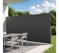 VEVOR Store latéral extensible 185 x 420 cm, store latéral en tissu polyester 180 g/m², store mural, protection contre le vent, protection solaire, brise-vue, séparateur d'espace pour jardin, balcon, 